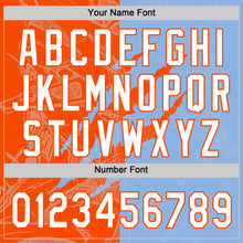 Laden Sie das Bild in den Galerie-Viewer, Custom Graffiti Pattern White Light Blue-Orange 3D Scratch Two-Button Unisex Softball Jersey