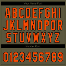 Charger l'image dans la galerie, Custom Olive Orange-Black Salute To Service Camo Raglan Sleeves Two-Button Unisex Softball Jersey