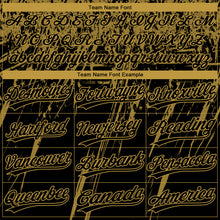 Загрузить изображение в средство просмотра галереи, Custom Black Old Gold Distressed Scratch Brush Stroke Star Raglan Sleeves Two-Button Unisex Softball Jersey