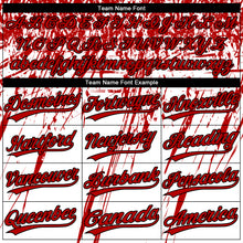 Загрузить изображение в средство просмотра галереи, Custom White Red-Black Distressed Scratch Brush Stroke Star Raglan Sleeves Two-Button Unisex Softball Jersey