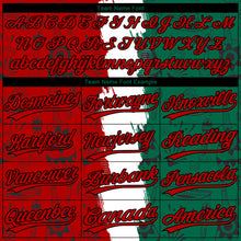 Загрузить изображение в средство просмотра галереи, Custom Kelly Green Red Black-White Mexico Two-Button Unisex Softball Jersey