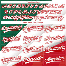 Charger l'image dans la galerie, Custom Kelly Green White-Red Mexico Two-Button Unisex Softball Jersey