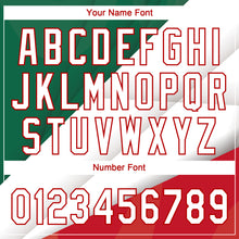 Charger l'image dans la galerie, Custom Kelly Green White-Red Mexico Two-Button Unisex Softball Jersey