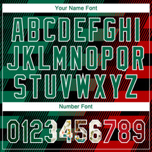 Charger l'image dans la galerie, Custom Black Vintage Mexican Flag Kelly Green Red-White Mexico Two-Button Unisex Softball Jersey