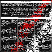 Charger l'image dans la galerie, Custom Black Red-White Dripping Splatter Cracked Texture Two-Button Unisex Softball Jersey