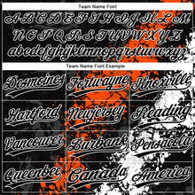 Charger l'image dans la galerie, Custom Black Orange-White Dripping Splatter Cracked Texture Two-Button Unisex Softball Jersey
