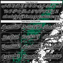 Загрузить изображение в средство просмотра галереи, Custom Black Kelly Green-White Dripping Splatter Cracked Texture Two-Button Unisex Softball Jersey