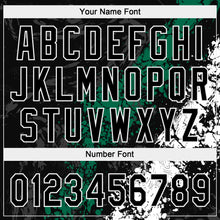 Загрузить изображение в средство просмотра галереи, Custom Black Kelly Green-White Dripping Splatter Cracked Texture Two-Button Unisex Softball Jersey