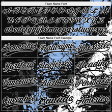 Laden Sie das Bild in den Galerie-Viewer, Custom Black Light Blue-White Dripping Splatter Cracked Texture Two-Button Unisex Softball Jersey