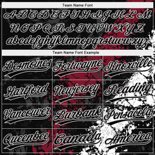 Laden Sie das Bild in den Galerie-Viewer, Custom Black Crimson-White Dripping Splatter Cracked Texture Two-Button Unisex Softball Jersey