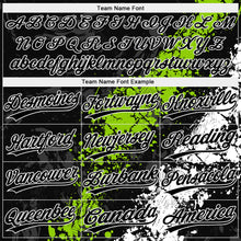 Load image into Gallery viewer, Custom Black Neon Green-White Dripping Splatter Cracked Texture Two-Button Unisex Softball Jersey