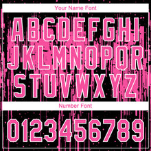 Загрузить изображение в средство просмотра галереи, Custom Black Pink-White Dripping Splatter Paint Two-Button Unisex Softball Jersey