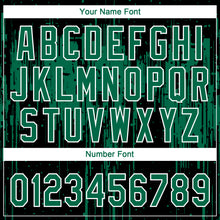 Загрузить изображение в средство просмотра галереи, Custom Black Kelly Green-White Dripping Splatter Paint Two-Button Unisex Softball Jersey