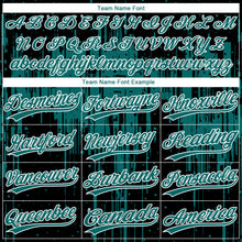 Загрузить изображение в средство просмотра галереи, Custom Black Teal-White Dripping Splatter Paint Two-Button Unisex Softball Jersey