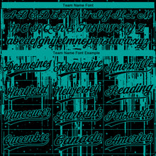 Загрузить изображение в средство просмотра галереи, Custom Black Aqua Dripping Splatter Paint Two-Button Unisex Softball Jersey