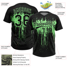 Загрузить изображение в средство просмотра галереи, Custom Black Pea Green Dripping Splatter Paint Two-Button Unisex Softball Jersey