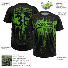 Загрузить изображение в средство просмотра галереи, Custom Black Aurora Green Dripping Splatter Paint Two-Button Unisex Softball Jersey