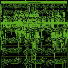 Загрузить изображение в средство просмотра галереи, Custom Black Aurora Green Dripping Splatter Paint Two-Button Unisex Softball Jersey