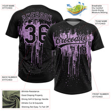 Laden Sie das Bild in den Galerie-Viewer, Custom Black Light Purple Dripping Splatter Paint Two-Button Unisex Softball Jersey