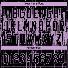 Laden Sie das Bild in den Galerie-Viewer, Custom Black Light Purple Dripping Splatter Paint Two-Button Unisex Softball Jersey