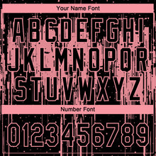 Load image into Gallery viewer, Custom Black Medium Pink Dripping Splatter Paint Two-Button Unisex Softball Jersey