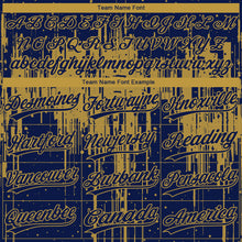 Charger l'image dans la galerie, Custom Navy Old Gold Dripping Splatter Paint Two-Button Unisex Softball Jersey