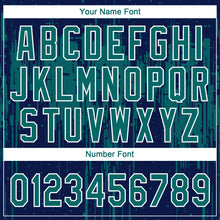 Charger l'image dans la galerie, Custom Navy Teal-White Dripping Splatter Paint Two-Button Unisex Softball Jersey