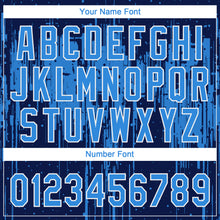 Charger l'image dans la galerie, Custom Navy Electric Blue-White Dripping Splatter Paint Two-Button Unisex Softball Jersey