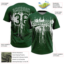 Charger l'image dans la galerie, Custom Green White Dripping Splatter Paint Two-Button Unisex Softball Jersey