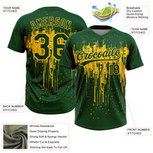 Загрузить изображение в средство просмотра галереи, Custom Green Yellow Dripping Splatter Paint Two-Button Unisex Softball Jersey