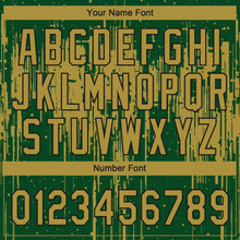 Charger l'image dans la galerie, Custom Green Old Gold-Black Dripping Splatter Paint Two-Button Unisex Softball Jersey