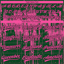 Загрузить изображение в средство просмотра галереи, Custom Green Pink-Black Dripping Splatter Paint Two-Button Unisex Softball Jersey