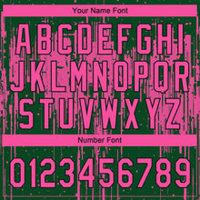 Загрузить изображение в средство просмотра галереи, Custom Green Pink-Black Dripping Splatter Paint Two-Button Unisex Softball Jersey