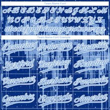 Charger l'image dans la galerie, Custom Royal Light Blue-White Dripping Splatter Paint Two-Button Unisex Softball Jersey