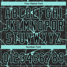 Laden Sie das Bild in den Galerie-Viewer, Custom Black Ice Blue 3D Pattern Design Abstract Network Two-Button Unisex Softball Jersey