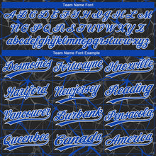 Laden Sie das Bild in den Galerie-Viewer, Custom Black Thunder Blue-White 3D Pattern Design Abstract Network Two-Button Unisex Softball Jersey