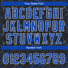 Laden Sie das Bild in den Galerie-Viewer, Custom Black Thunder Blue-White 3D Pattern Design Abstract Network Two-Button Unisex Softball Jersey