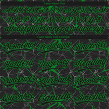 Load image into Gallery viewer, Custom Black Grass Green 3D Pattern Design Abstract Network Two-Button Unisex Softball Jersey