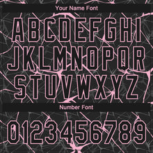 Laden Sie das Bild in den Galerie-Viewer, Custom Black Light Pink 3D Pattern Design Abstract Network Two-Button Unisex Softball Jersey