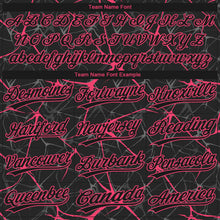 Laden Sie das Bild in den Galerie-Viewer, Custom Black Neon Pink 3D Pattern Design Abstract Network Two-Button Unisex Softball Jersey