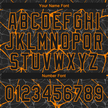 Laden Sie das Bild in den Galerie-Viewer, Custom Black Bay Orange 3D Pattern Design Abstract Network Two-Button Unisex Softball Jersey