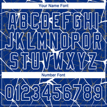 Laden Sie das Bild in den Galerie-Viewer, Custom Royal White 3D Pattern Design Abstract Network Two-Button Unisex Softball Jersey