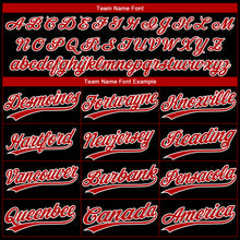 Load image into Gallery viewer, Custom Black Red-White Gradient Style Twinkle Star Two-Button Unisex Softball Jersey