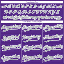 Laden Sie das Bild in den Galerie-Viewer, Custom Purple Gray-White Gradient Style Twinkle Star Two-Button Unisex Softball Jersey