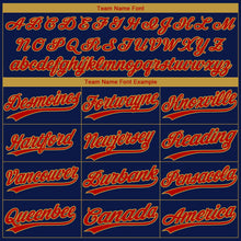 Laden Sie das Bild in den Galerie-Viewer, Custom Navy Red-Old Gold Gradient Style Twinkle Star Two-Button Unisex Softball Jersey