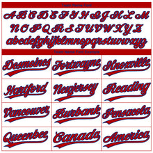 Laden Sie das Bild in den Galerie-Viewer, Custom White Red-Royal Gradient Style Twinkle Star Two-Button Unisex Softball Jersey