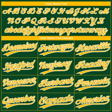 Laden Sie das Bild in den Galerie-Viewer, Custom Green Gold-White Gradient Style Twinkle Star Two-Button Unisex Softball Jersey