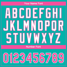 Laden Sie das Bild in den Galerie-Viewer, Custom Aqua Pink-White Gradient Style Twinkle Star Two-Button Unisex Softball Jersey