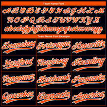 Laden Sie das Bild in den Galerie-Viewer, Custom Black Orange-White Gradient Style Twinkle Star Two-Button Unisex Softball Jersey