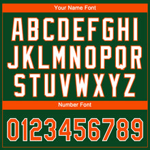 Laden Sie das Bild in den Galerie-Viewer, Custom Green Orange-White Gradient Style Twinkle Star Two-Button Unisex Softball Jersey